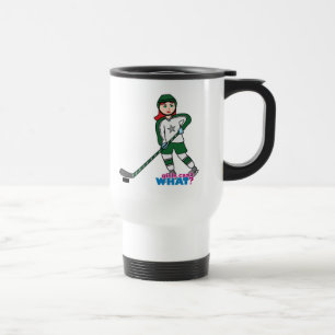 Hockey Player Light/Red Reisebecher