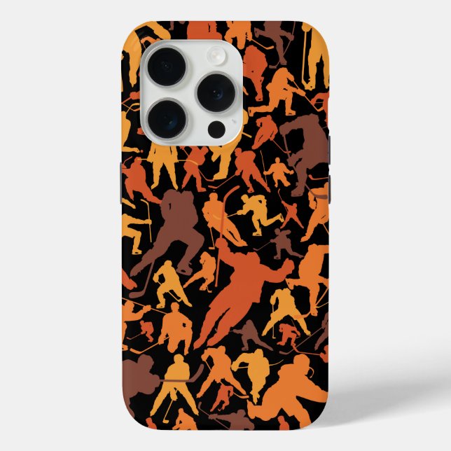 Hockey Player Pattern Case-Mate iPhone Hülle (Rückseite)