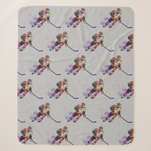 Hockey Player Sports Game Sherpadecke (Vorderseite)