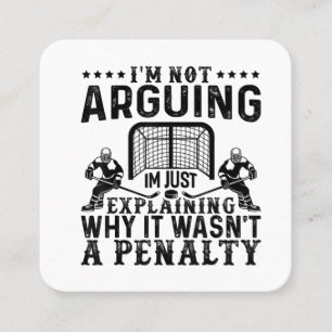 Hockey Player streiten Geschenk Funny Hockey Quadratische Visitenkarte