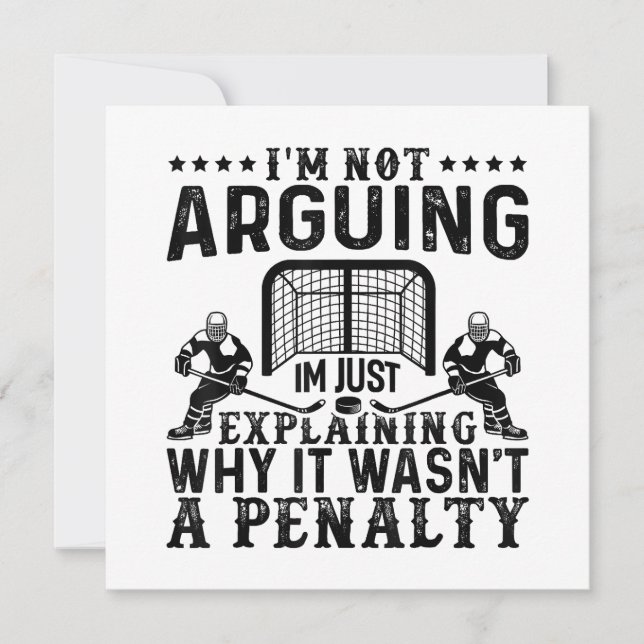 Hockey Player streiten Geschenk Funny Hockey Save The Date (Vorderseite)