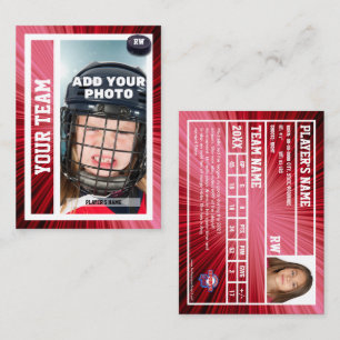 Hockey Player Trading Card Souvenir   Rote Rays Telefonnummerkarte