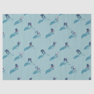 Hockey players on ice seidenpapier