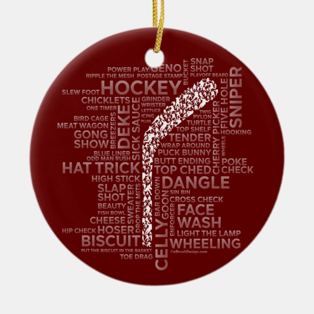 Hockey Players und Slang Keramik Ornament (Vorne)