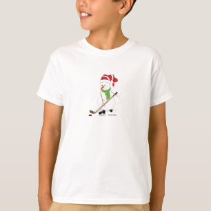 Hockey Playing Snowman T-Shirt