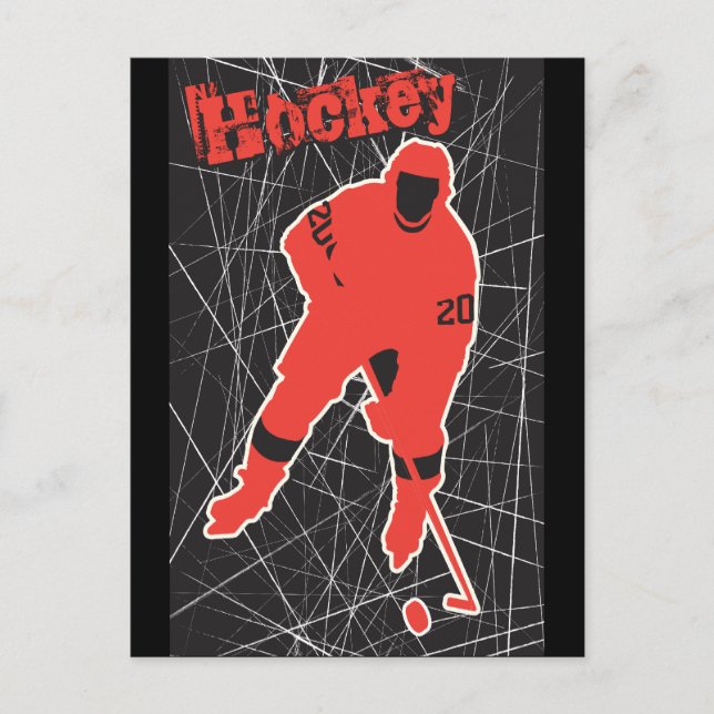 Hockey Postkarte (Vorderseite)