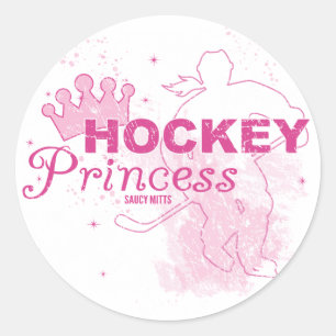 Hockey Princess Runder Aufkleber