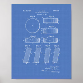 Hockey Puck 1940 Patentart - Blueprint Poster