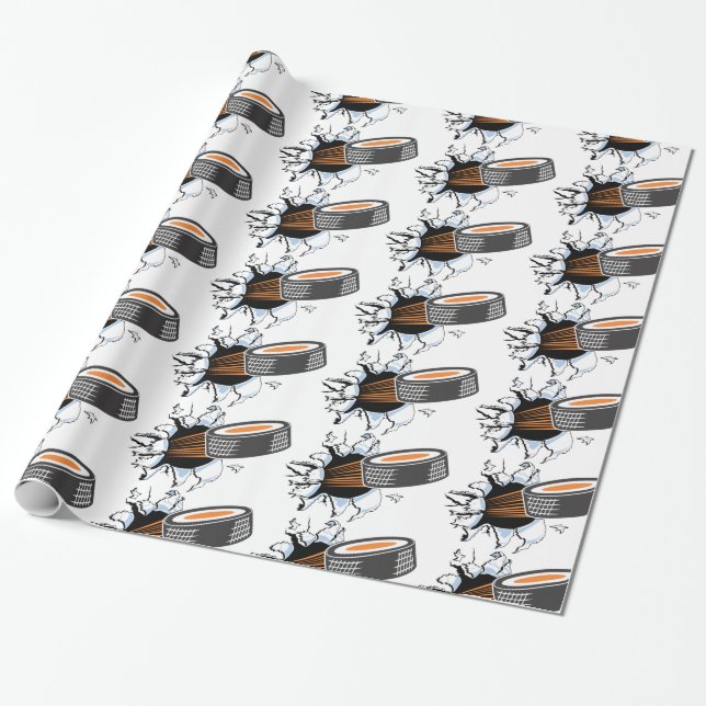 Hockey Puck Breakout Geschenkpapier (Ungerollt)