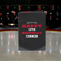 Hockey Puck Geben Sie Ihren Namen und Geburtstag e