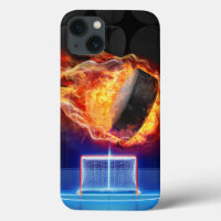 Hockey Puck in Flammen