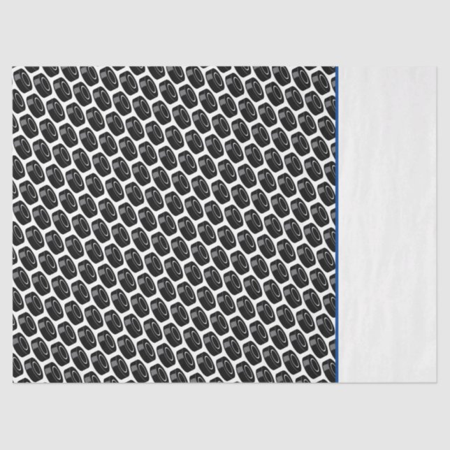 Hockey Puck Pattern Spielspass Spaß Seidenpapier (Vorderseite)