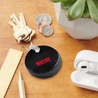 Hockey Puck Personalisiert Schlüsselanhänger
