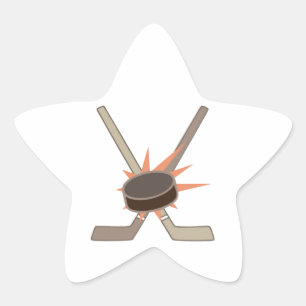 Hockey Puck Stern-Aufkleber