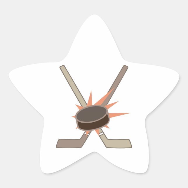 Hockey Puck Stern-Aufkleber (Vorderseite)