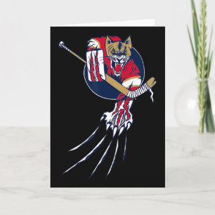 Hockey Puma Löwe Katze Eis Dschungel Bestie Torwar Karte