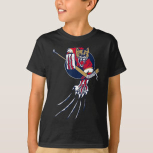 Hockey Puma Löwe Katze Eis Dschungel Bestie Torwar T-Shirt