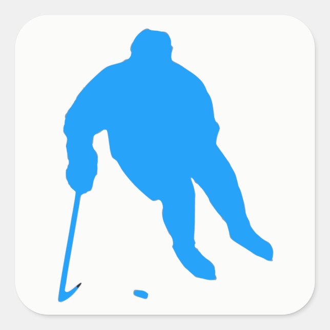Hockey Quadratischer Aufkleber (Vorderseite)