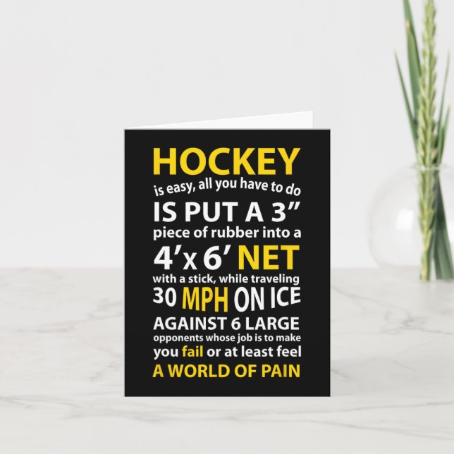 Hockey Quote Hockey ist ein einfaches Geschenk für Karte (Vorderseite)