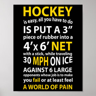 Hockey Quote Hockey ist ein einfaches Geschenk für Poster
