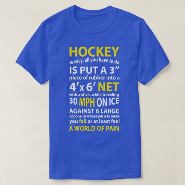 Hockey-Quotenhockey ist ein einfaches Geschenk für T-Shirt (Design vorne)