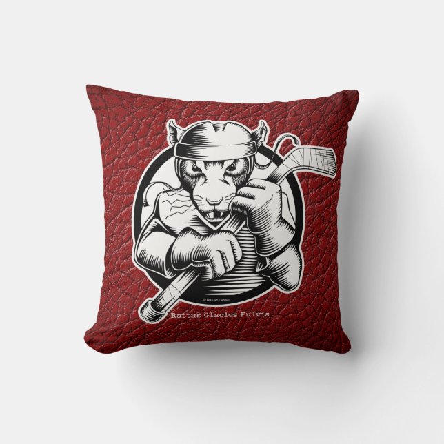 Hockey Rat Kissen (Vorderseite)