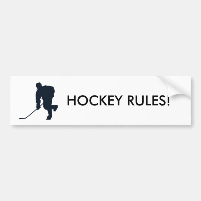HOCKEY-REGELN! AUTOAUFKLEBER (Vorne)