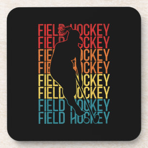 Hockey-Retro-Vintage-Feldhockey Getränkeuntersetzer