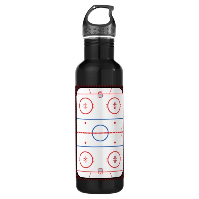 Hockey Rink Companion Autograph Ready Edelstahlflasche (Vorderseite)