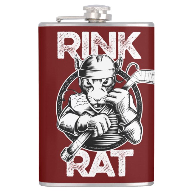Hockey Rink Rat Flachmann (Vorderseite)