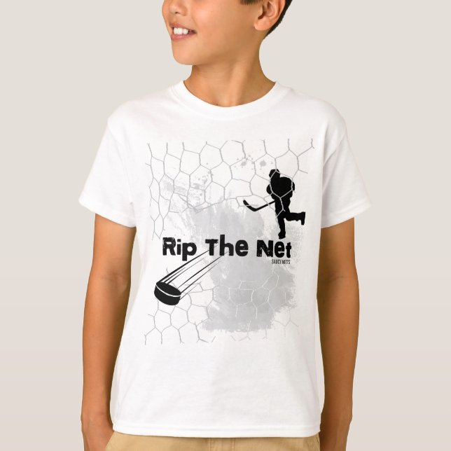 Hockey Rip der Net Hockey Player Neu T-Shirt (Vorderseite)