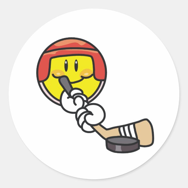 Hockey Runder Aufkleber (Vorderseite)