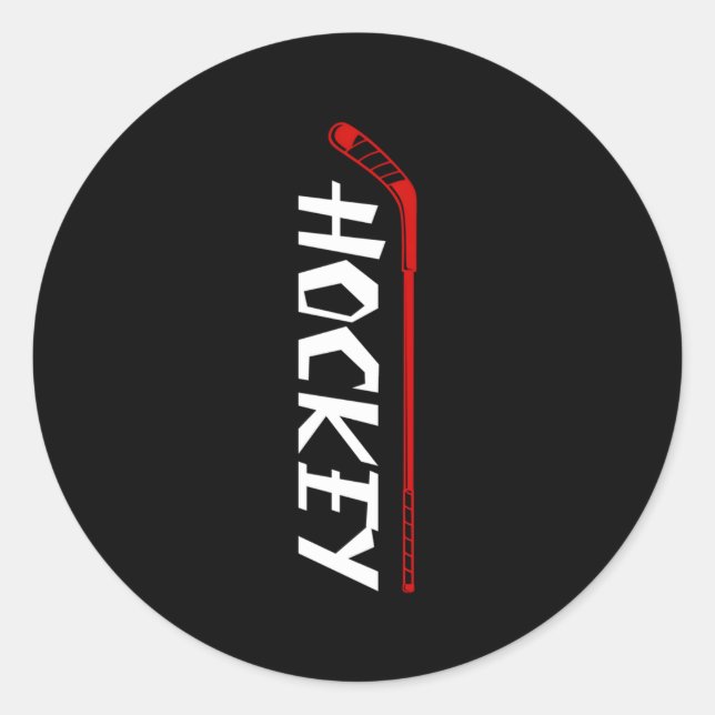 Hockey Runder Aufkleber (Vorderseite)