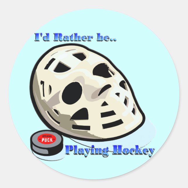 Hockey Runder Aufkleber (Vorderseite)