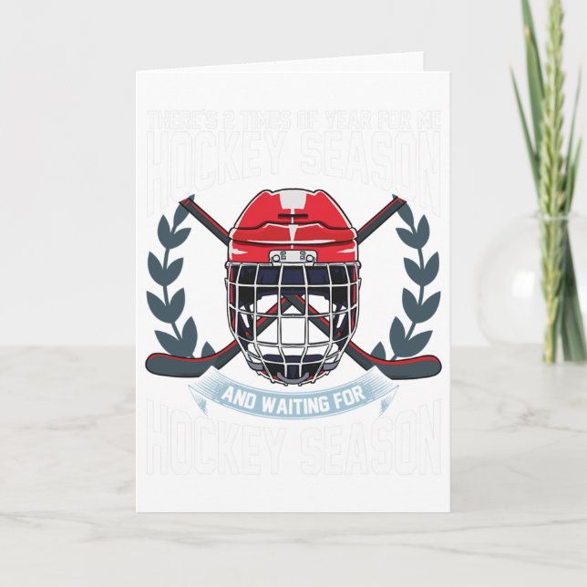 Hockey-Saison Eishockey  Karte (Vorderseite)