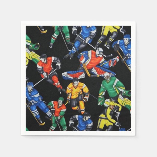 Hockey Saison Eishockey Napkins Serviette (Vorderseite)