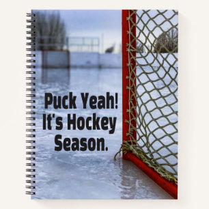 Hockey Saison Ice Cold Funny Spaß Puck Notizbuch