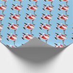 Hockey Santa Skaten Blue Geschenkpapier<br><div class="desc">Mit einer Hockey-Santa-Skaten können sie ihre Weihnachtsgeschenke aufsammeln</div>