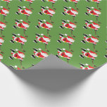 Hockey Santa Skaten Geschenkpapier<br><div class="desc">Mit einer Hockey-Santa-Skaten können sie ihre Weihnachtsgeschenke aufsammeln</div>