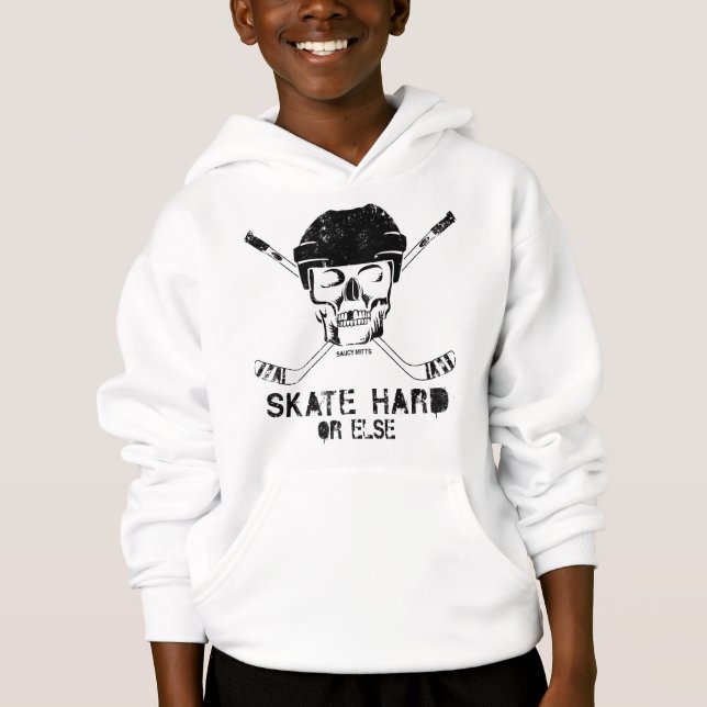 Hockey-Schädel Hoodie (Vorderseite)