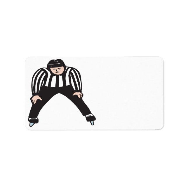 Hockey-Schiedsrichter Adressaufkleber (Vorne)