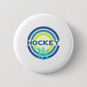 Hockey Schiedsrichter mit modernen Hockey Kreisen Button