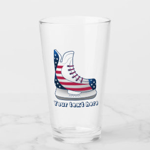 Hockey Schlittschuh Unabhängigkeitstag Glas