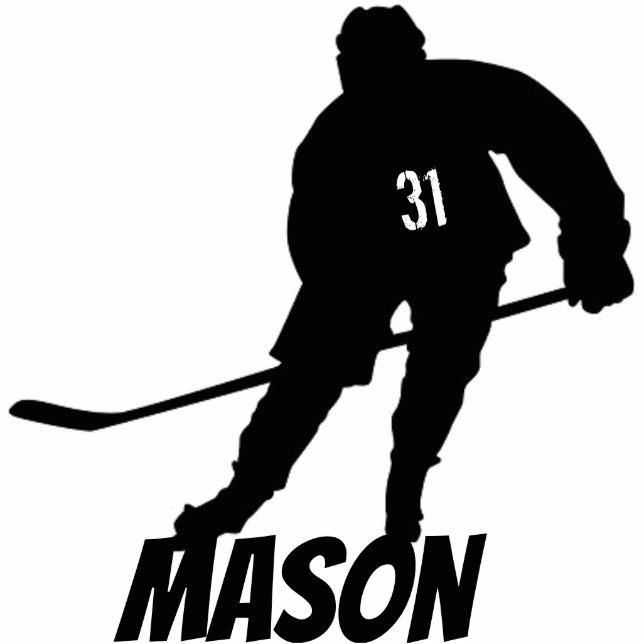 HOCKEY SCULPTURE PERSONALISIERT FREISTEHENDE FOTOSKULPTUR  (Vorne)