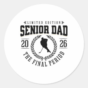 Hockey Senior Dad Die letzte Periode 2026 Runder Aufkleber