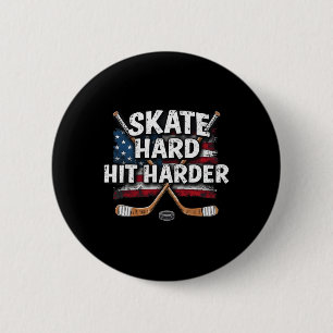 Hockey-Shirt Hockey-Junge-Geschenke Zeug Eishockey Button