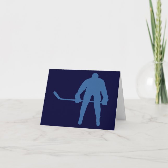 Hockey-Silhouette-Mitteilungskarten Karte (Vorderseite)