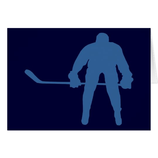 Hockey-Silhouette-Mitteilungskarten Karte