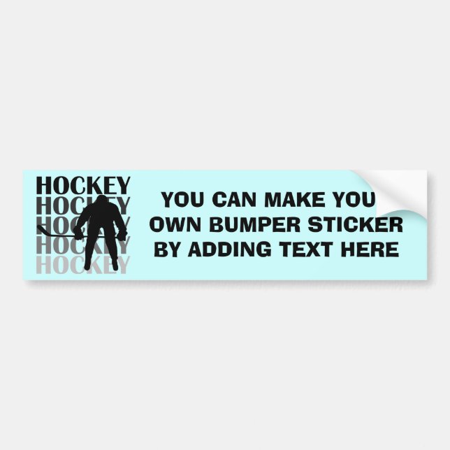 Hockey-Silhouette-T - Shirts und Geschenke Autoaufkleber (Vorne)