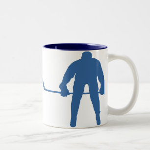 Hockey-Silhouette-Tassen Zweifarbige Tasse